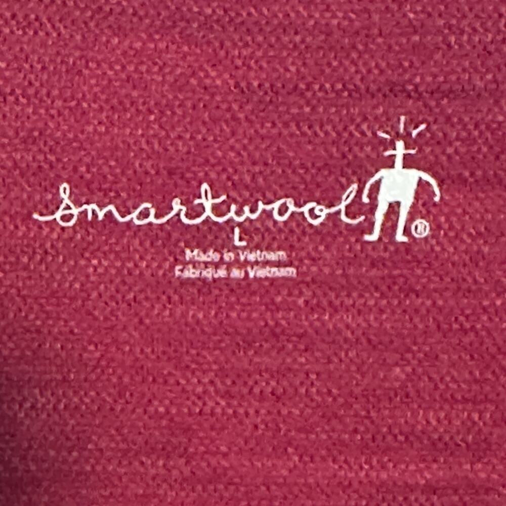 Smartwool Women's 1/4 Zip Merino Base Layer Pink Orange Top, Size L - Picture 5 of 10